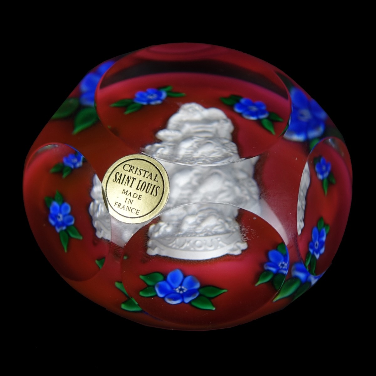 Saint Louis "Amour" Crystal Paperweight