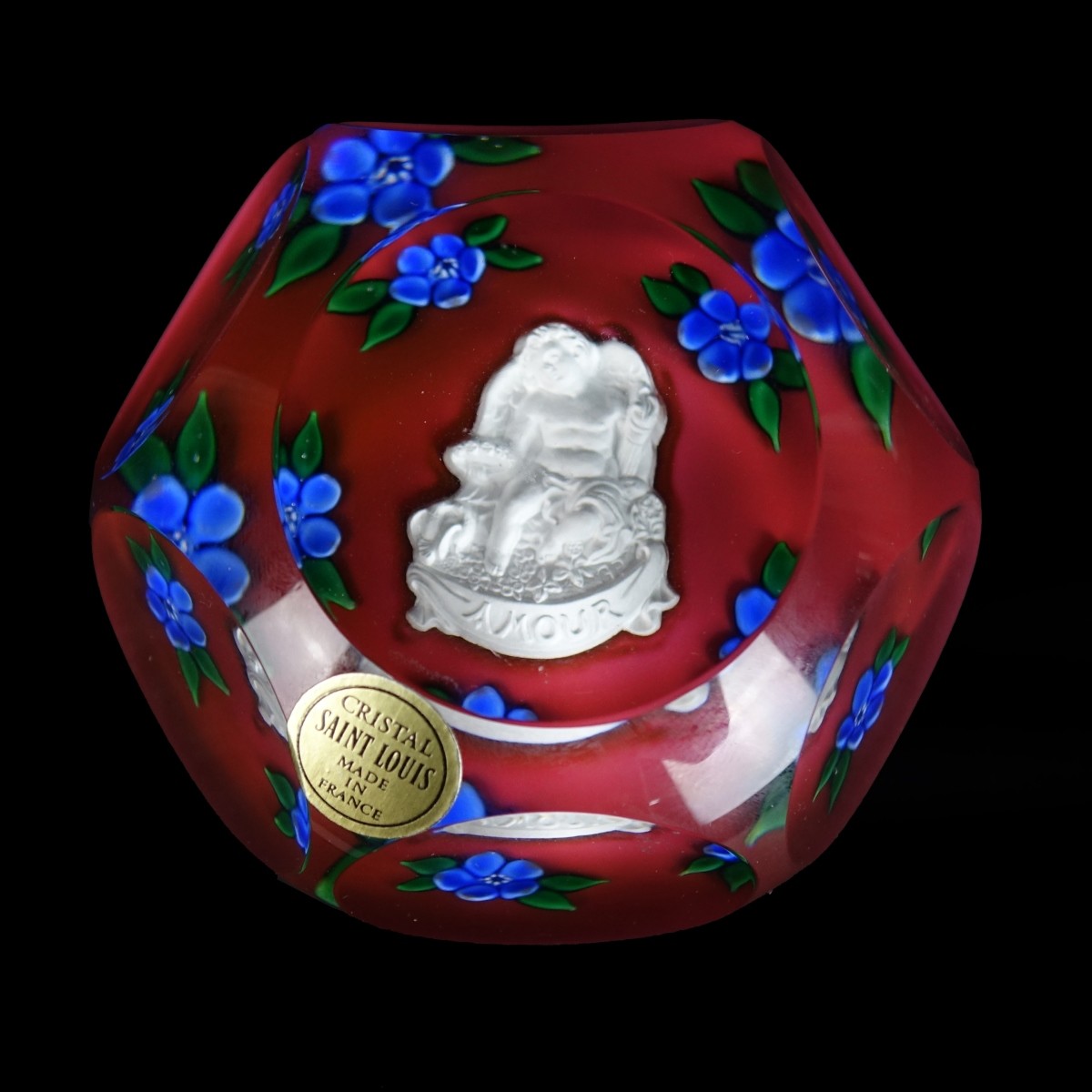 Saint Louis "Amour" Crystal Paperweight