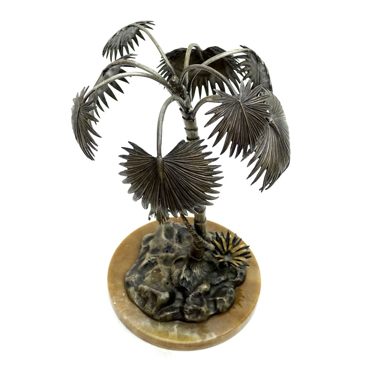 Large Bergmann Style Silvered Bronze Centerpiece