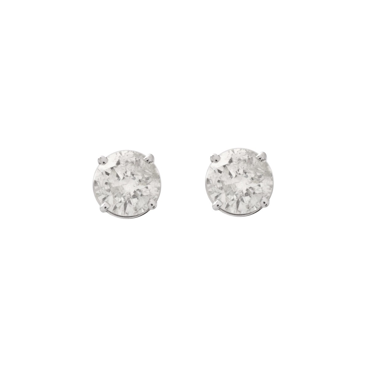 4.81 Carat TW Diamond and 14K Ear Studs