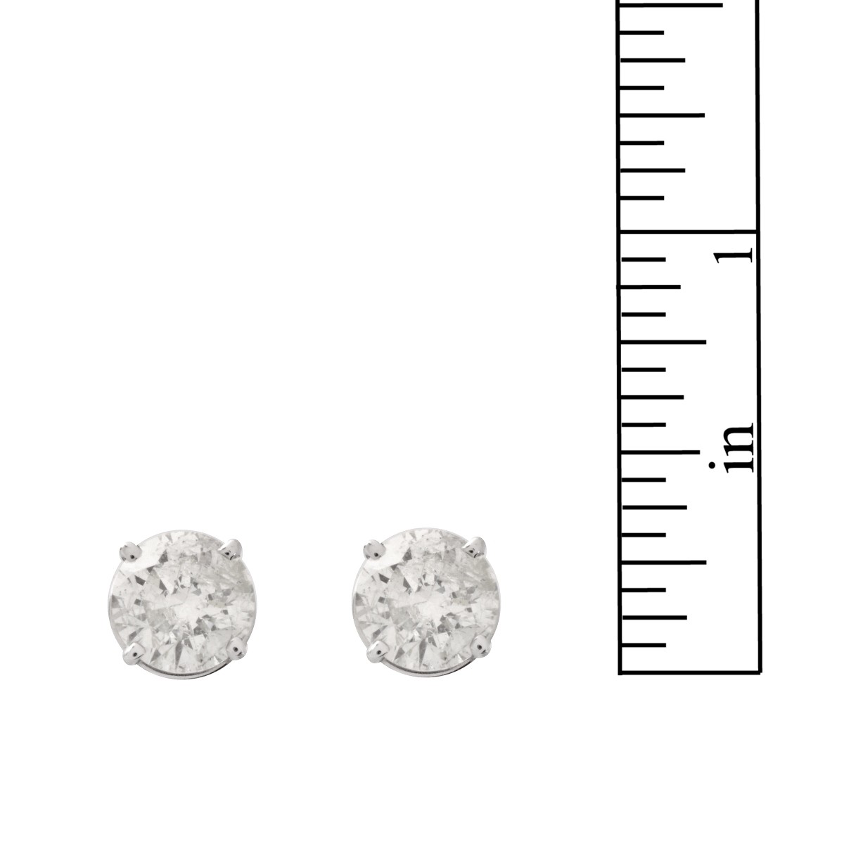 4.81 Carat TW Diamond and 14K Ear Studs