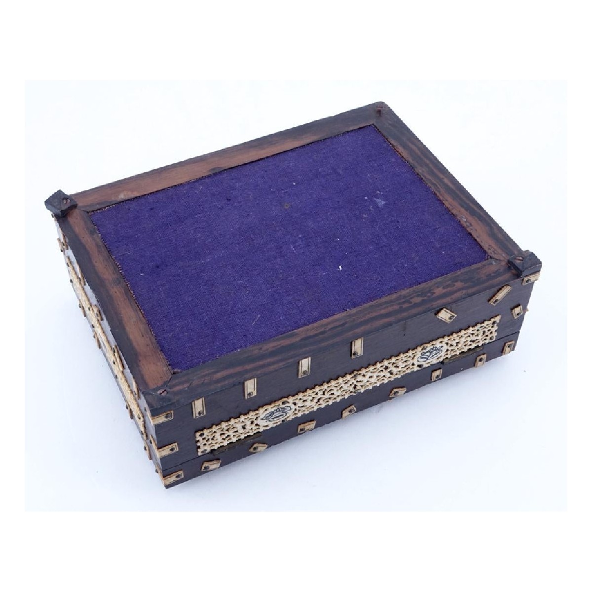 19th C. Anglo Indian Wood and Bone Mounted Box