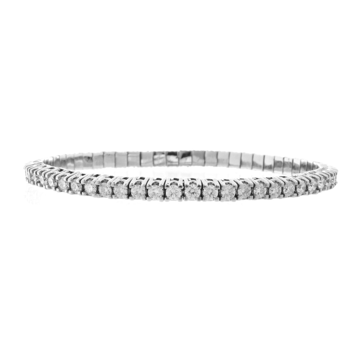 6.41 Carat Diamond and 14K Tennis Bracelet