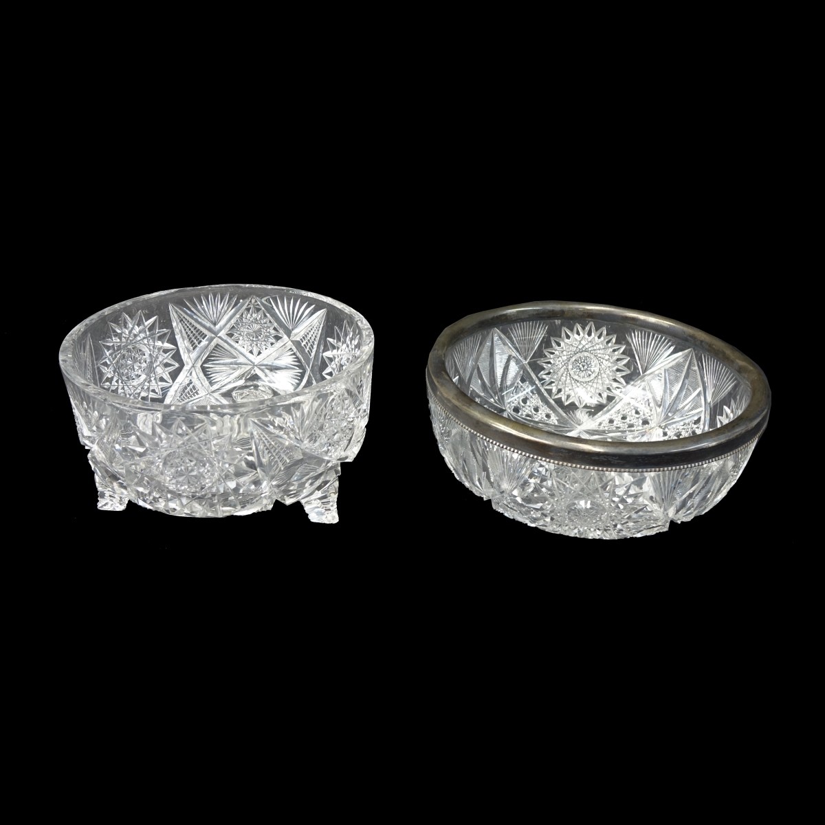 Two (2) Vintage Cut Glass Bowls