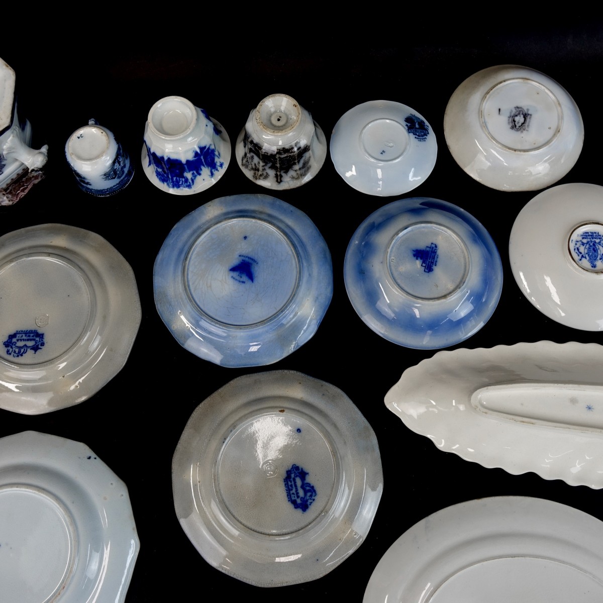 Twenty One (21) Antique Transferware Tableware