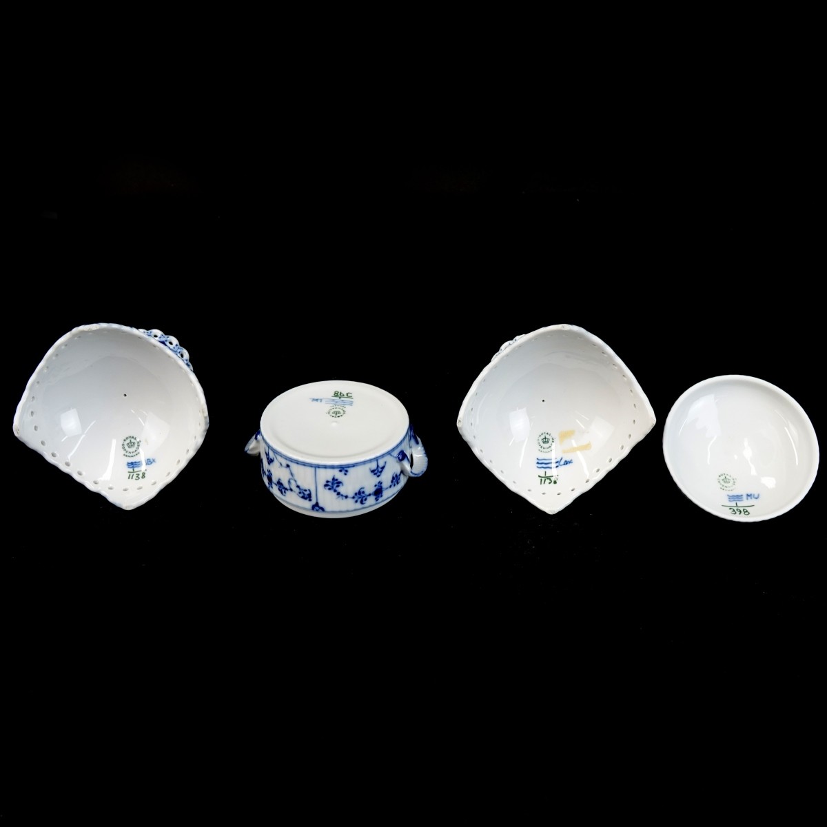 Three (3) Royal Copenhagen Porcelain Tableware