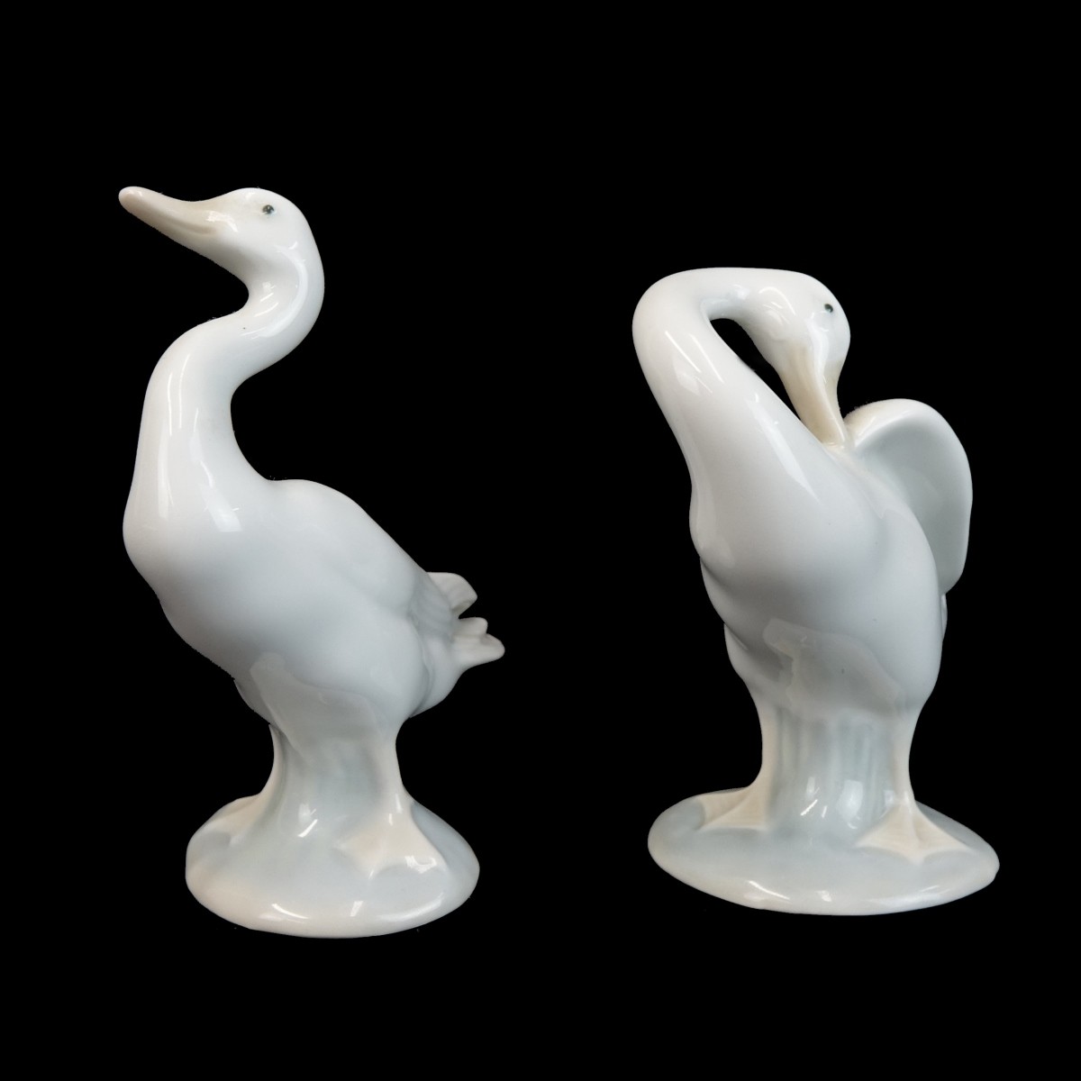 Two (2) Lladro Porcelain Duck Figurines