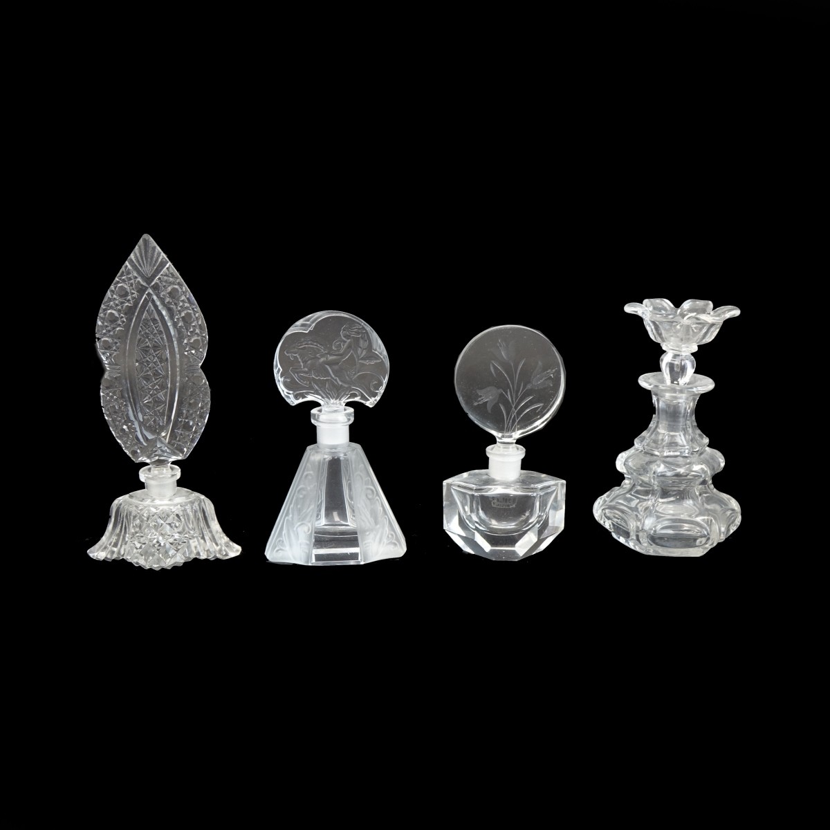 Four (4) Vintage Art Deco Perfume Bottle