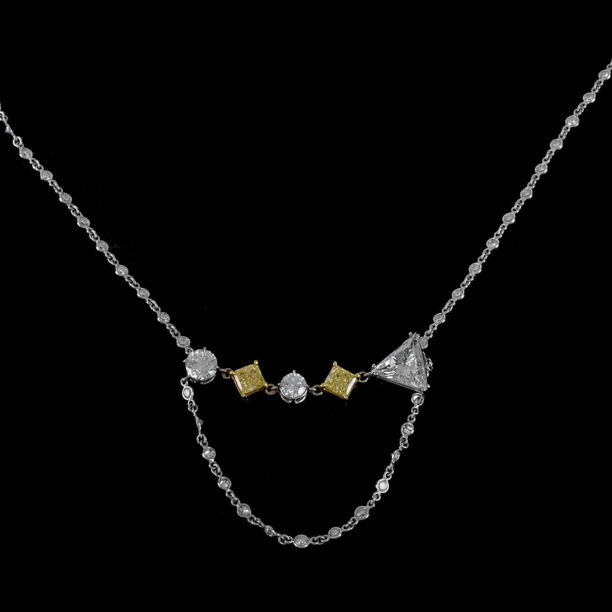 Diamond and Platinum Pendant Necklace