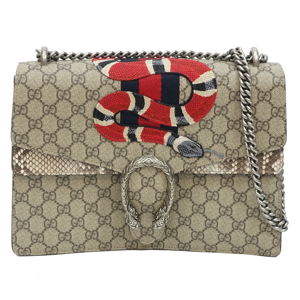 Gucci Monogram "Dionysus Snake" Shoulder Bag