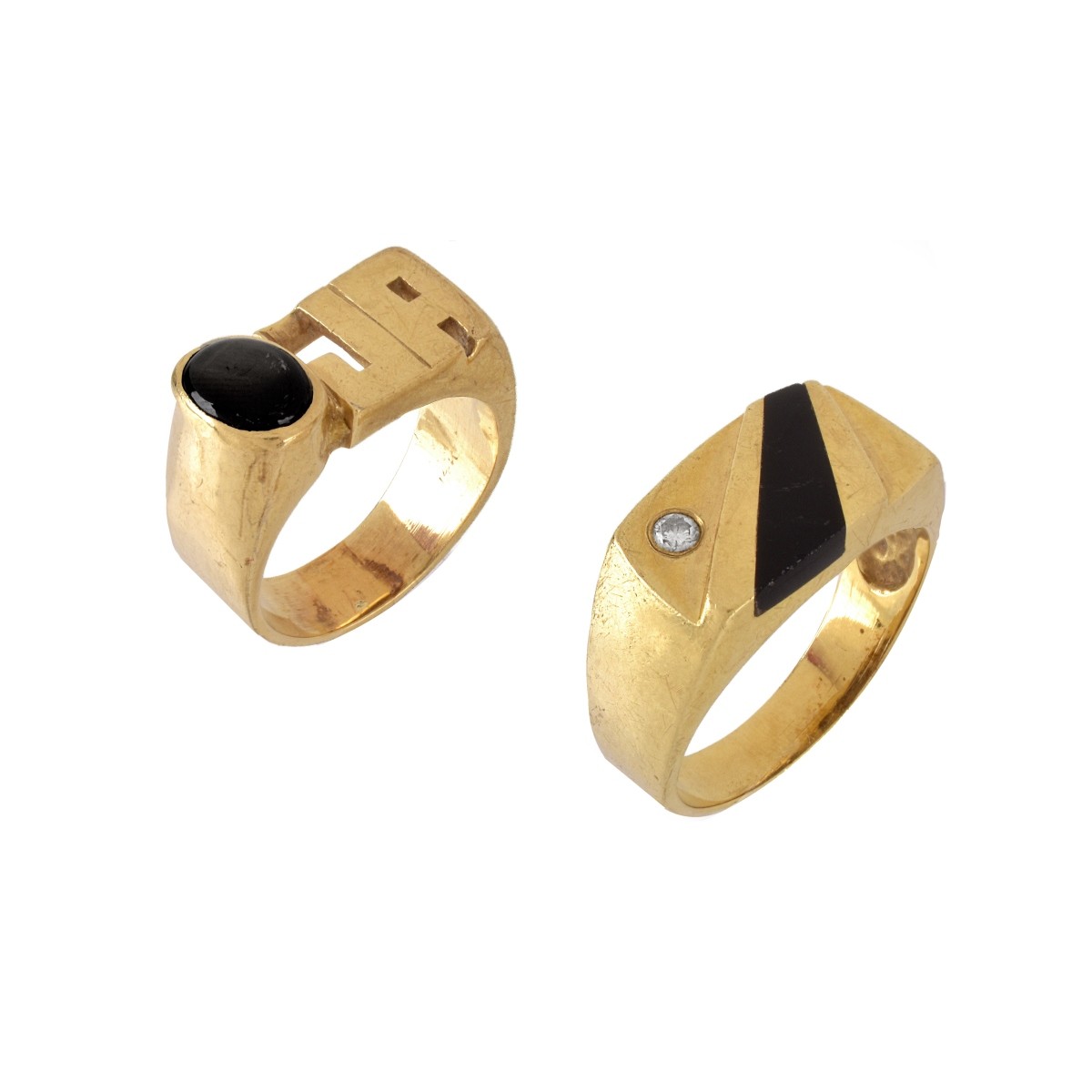 Two Men's 14K Rings