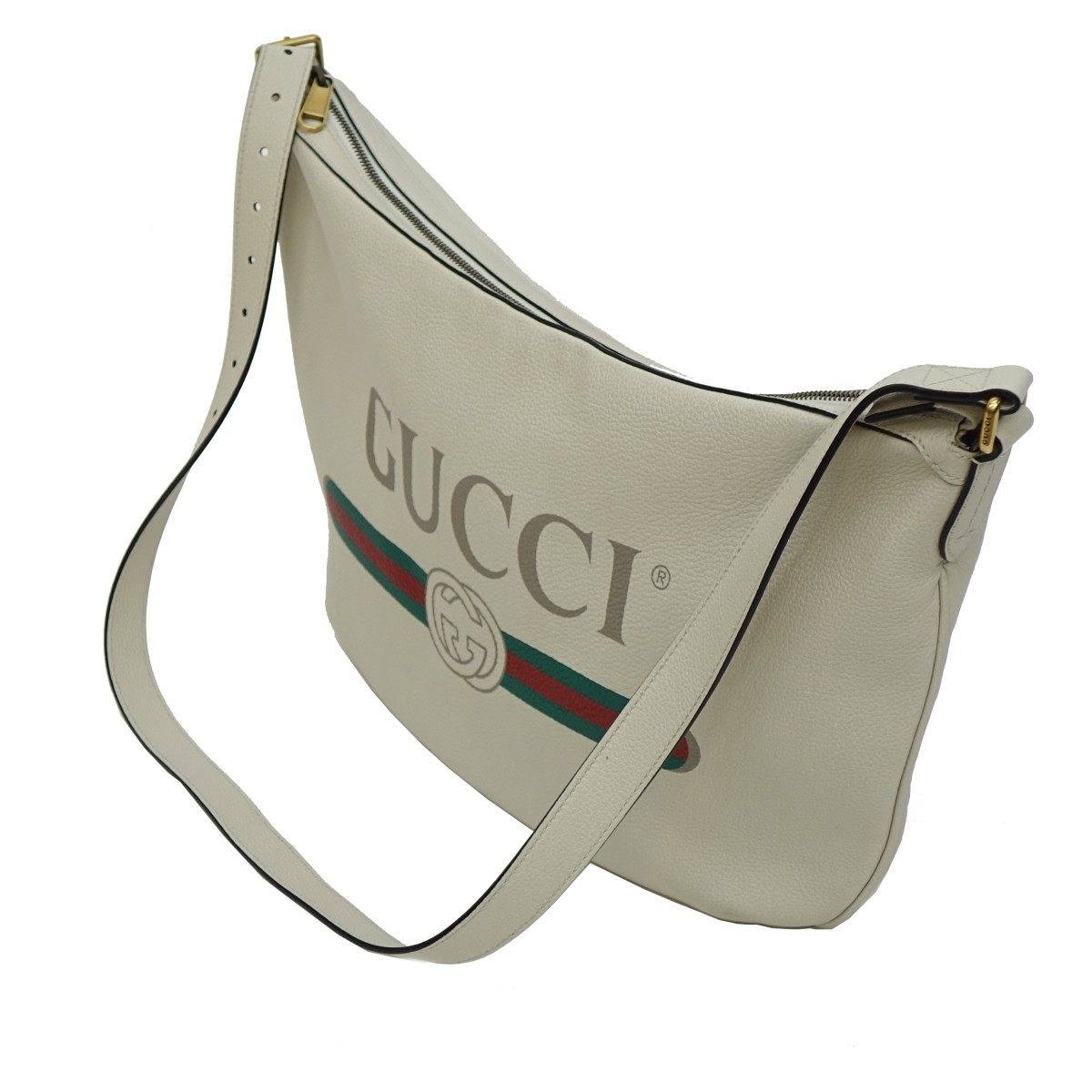 Gucci White Leather Shoulder Bag