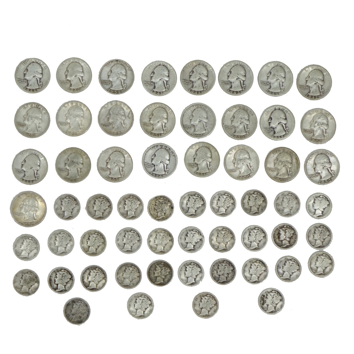 Fifty-Eight (58) U.S. Silver Coins