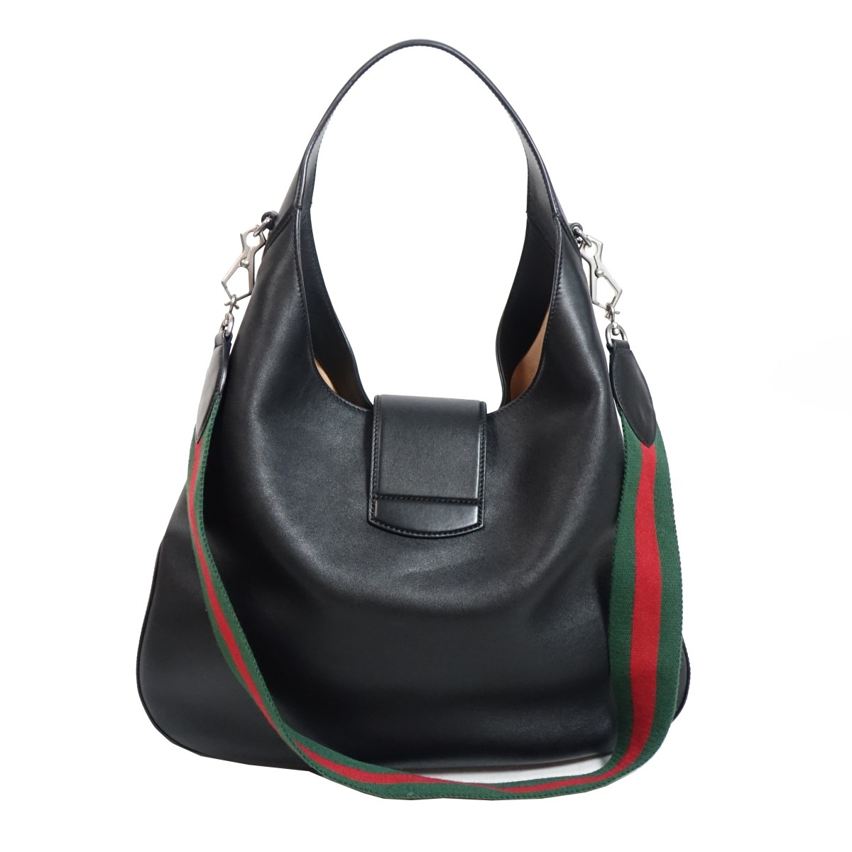 Gucci Black Leather "Dionysus Dog" Hobo Bag