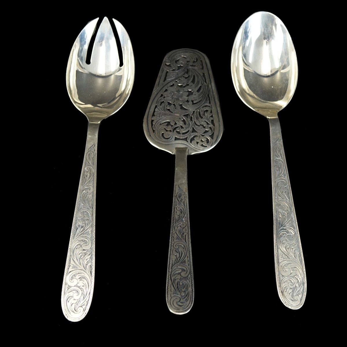 Three (3) Pc. Continental 900 Silver Tableware