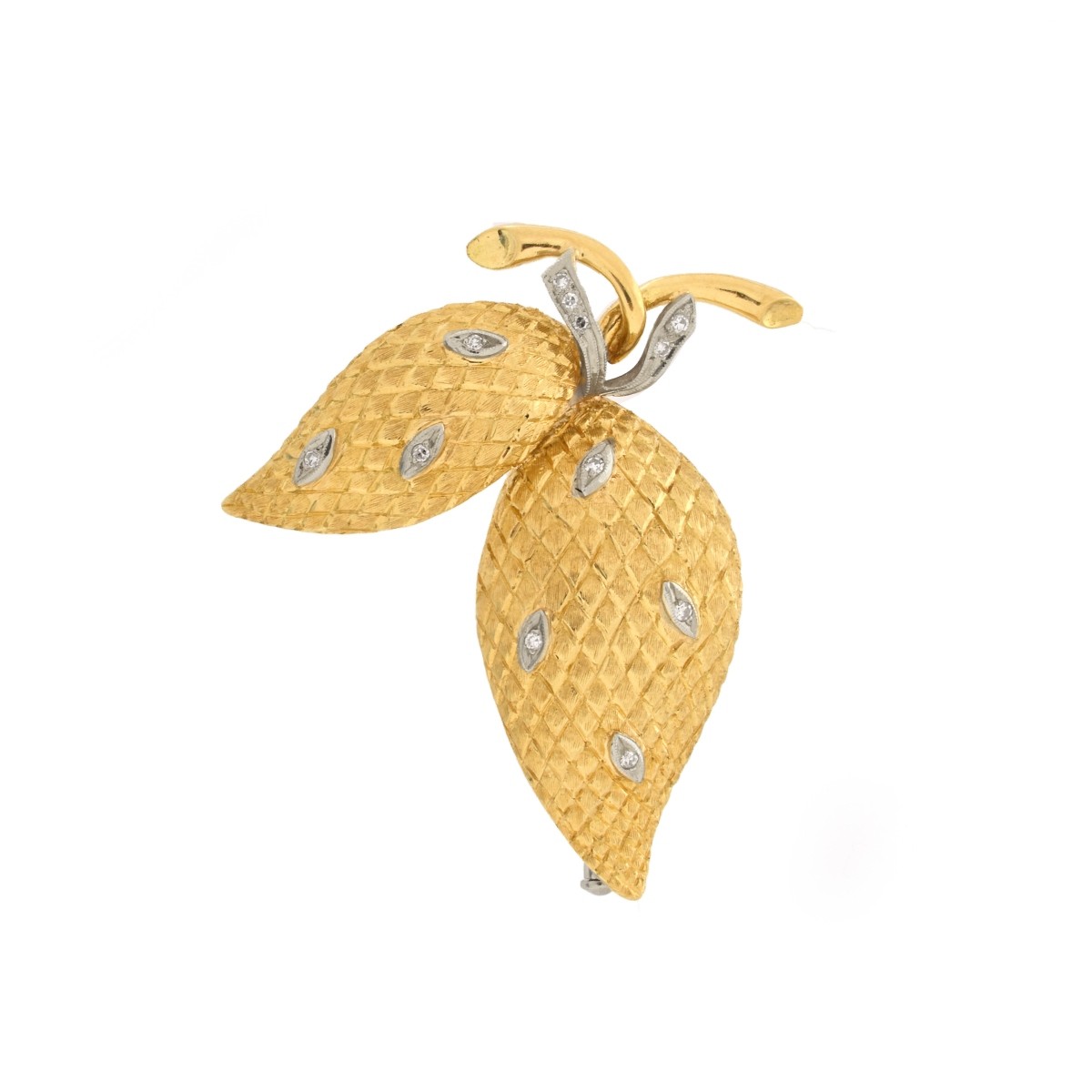 Diamond and 18K Brooch