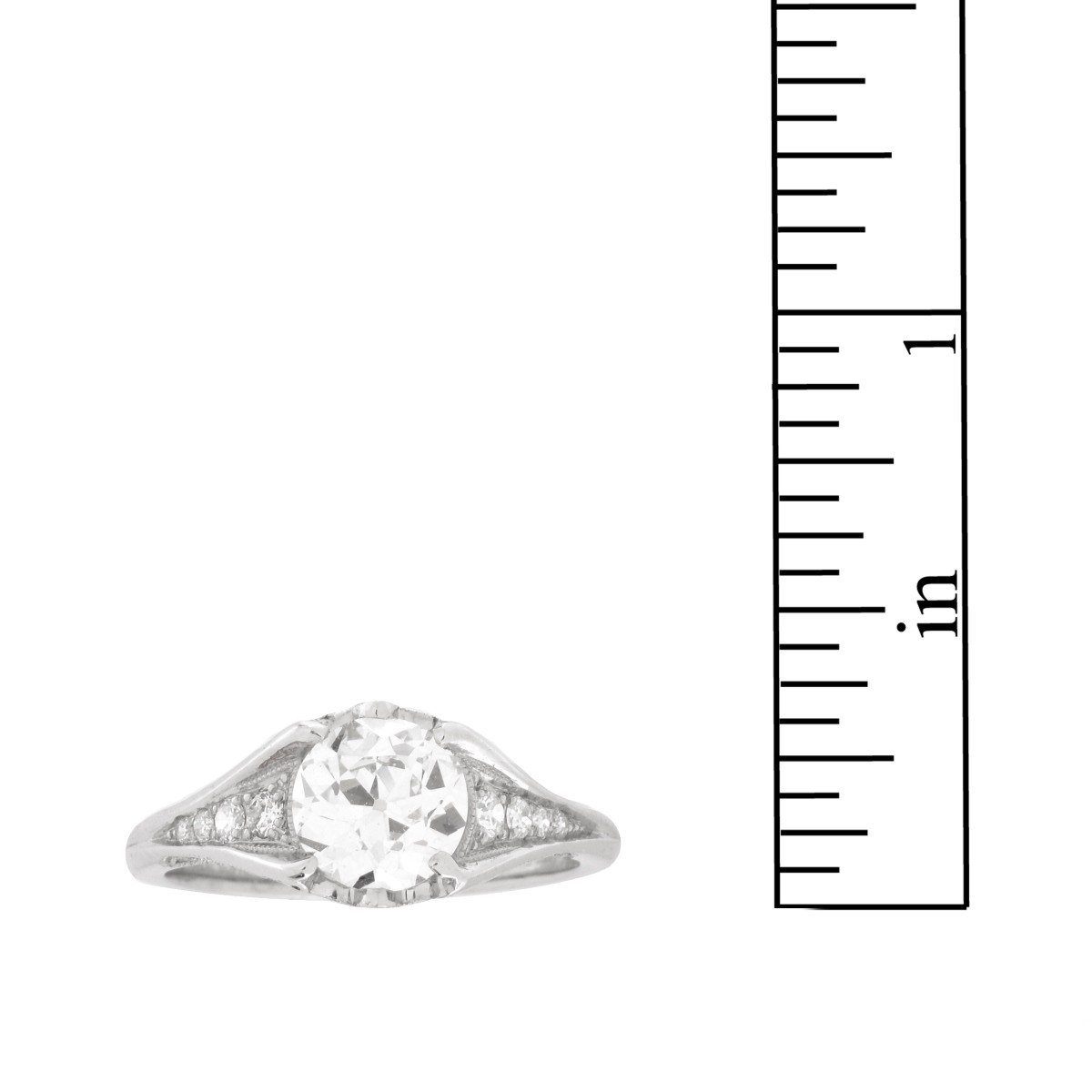 Diamond and Platinum Ring