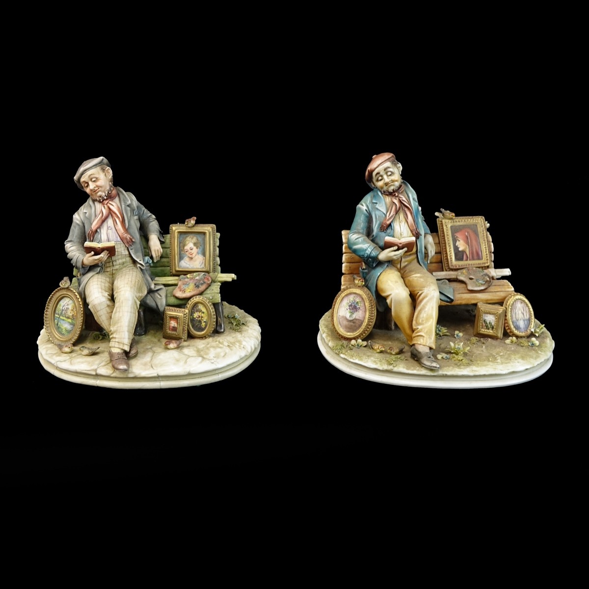 Two (2) Antonio Borsato Porcelain Figurines