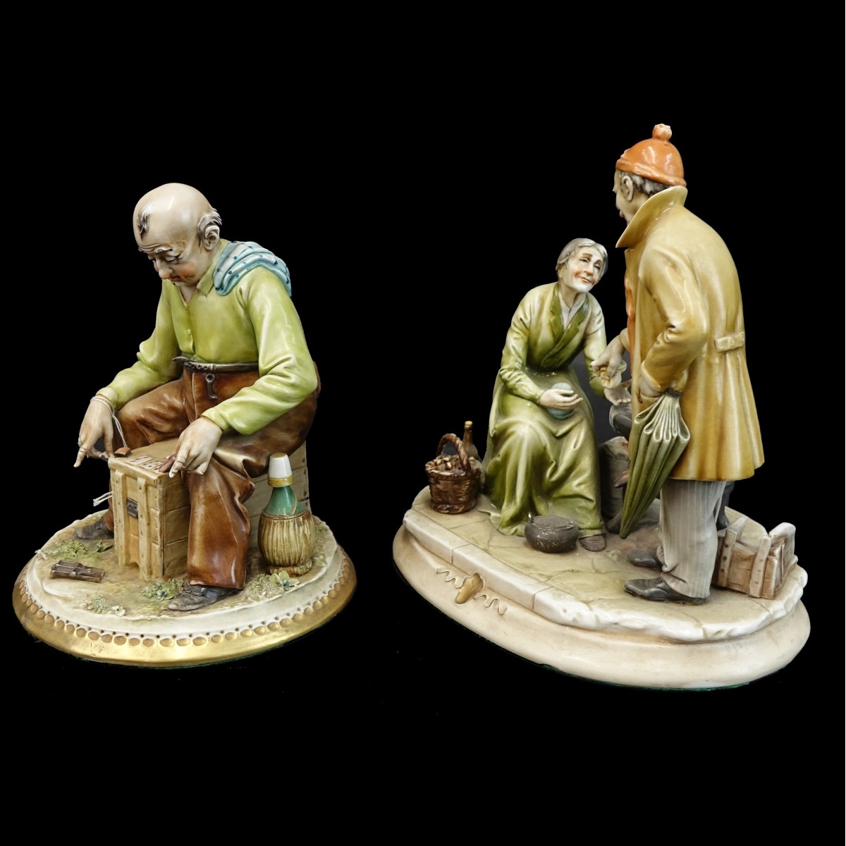 Two (2) Antonio Borsato Porcelain Figurines