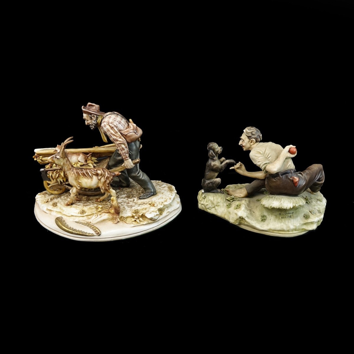 Two (2) Antonio Borsato Porcelain Figurines