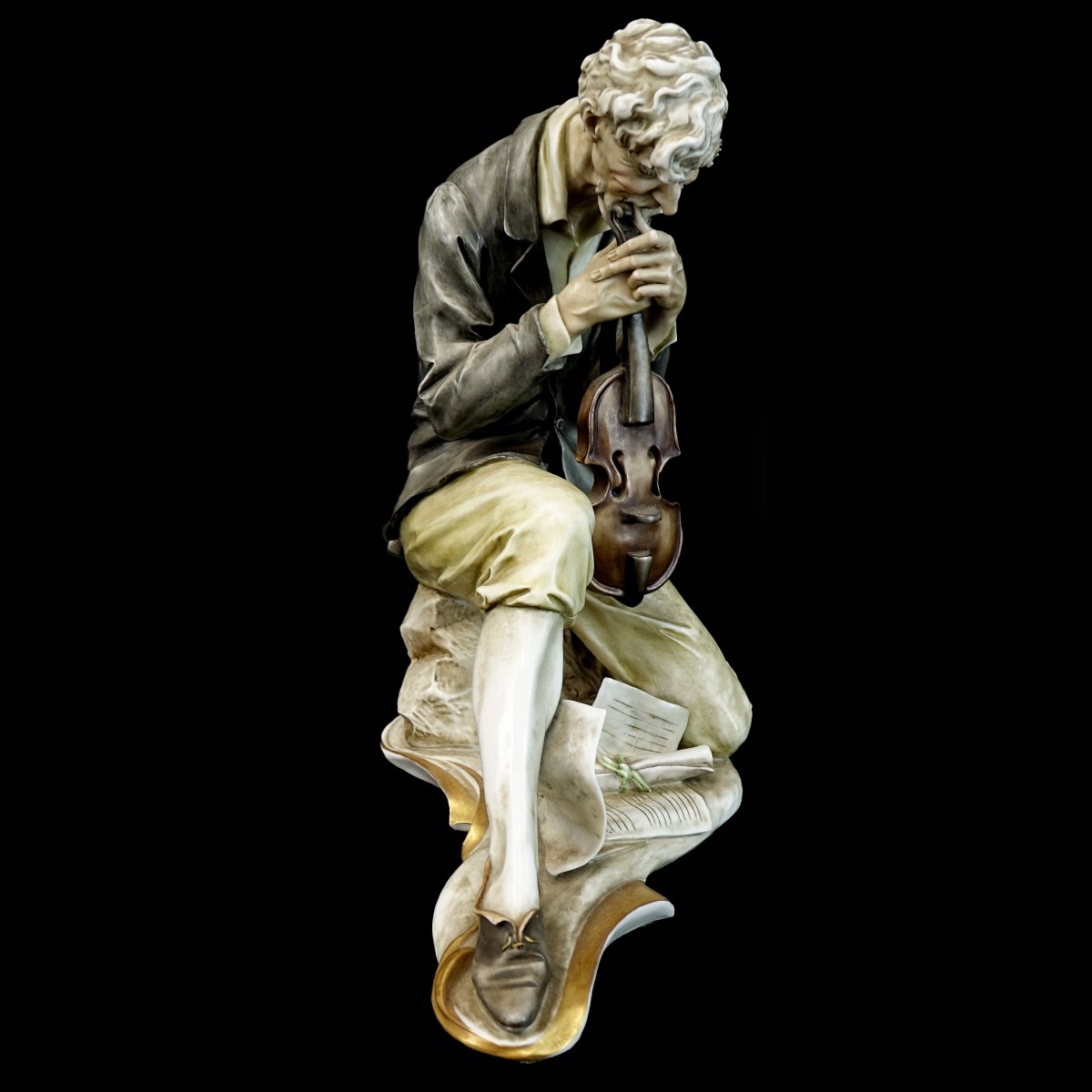 Antonio Borsato "Violinist" Porcelain Figurine