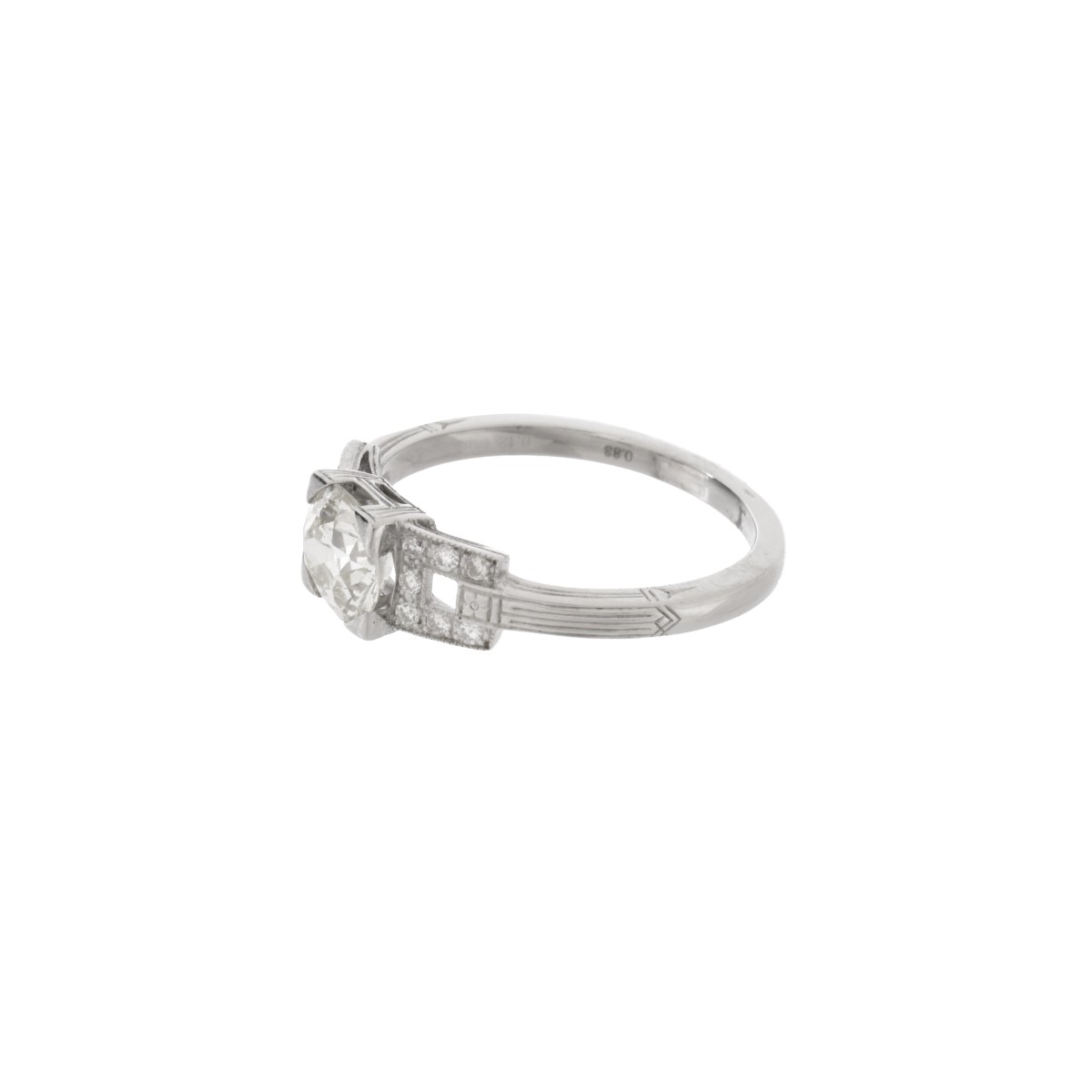 Diamond and Platinum Ring