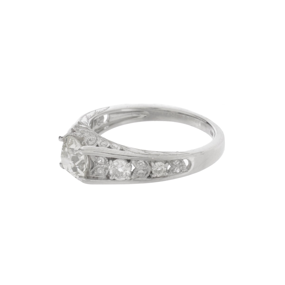 Diamond and Platinum Ring