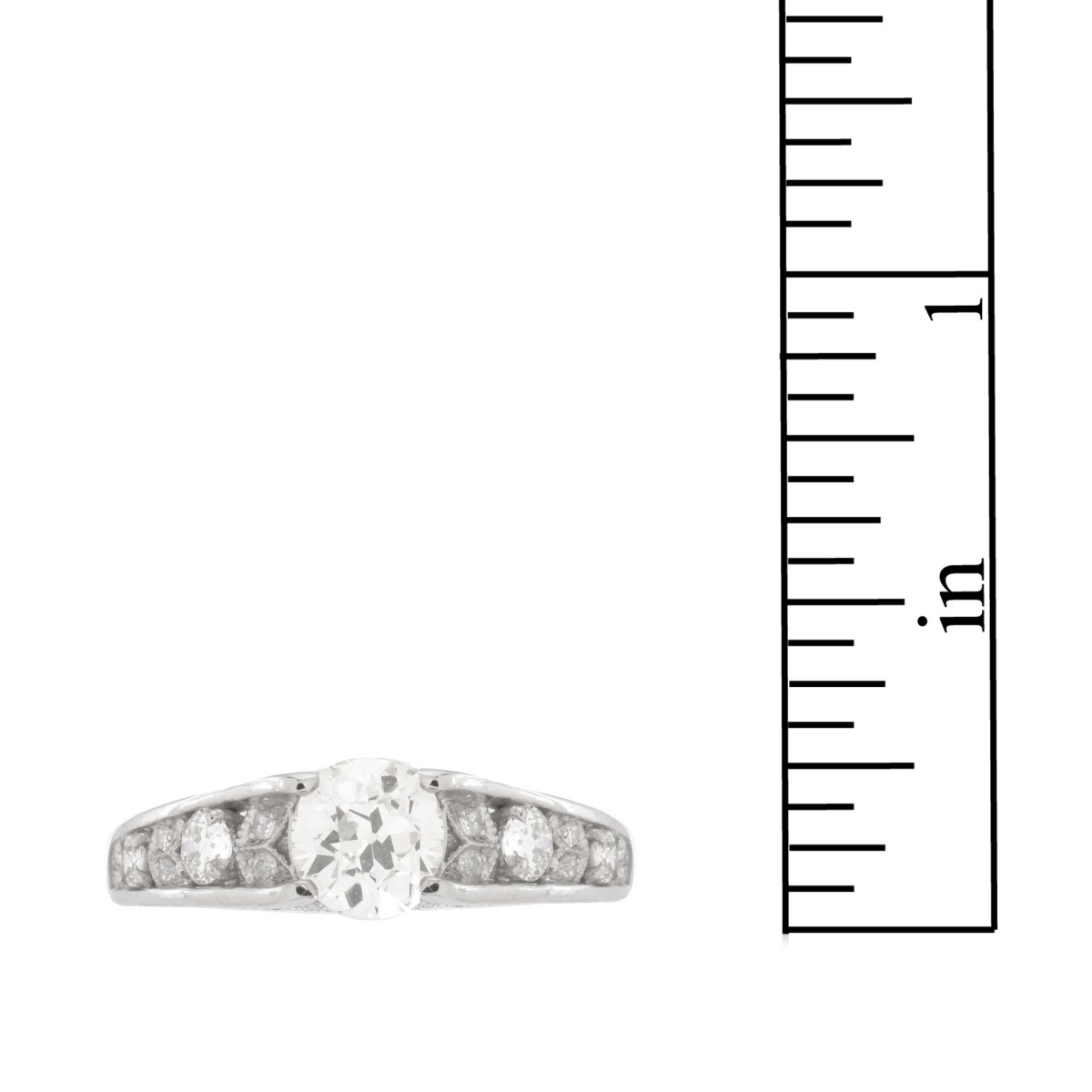 Diamond and Platinum Ring