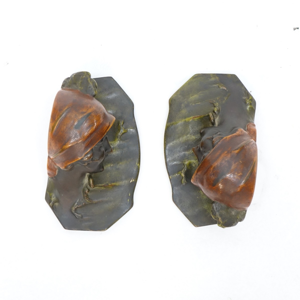 Pair of Galvano Bronze Clad Bookends