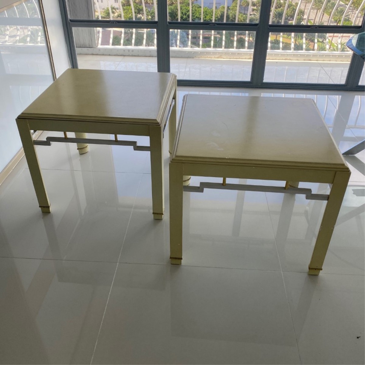 Pair of Modern Lacquered Side Tables