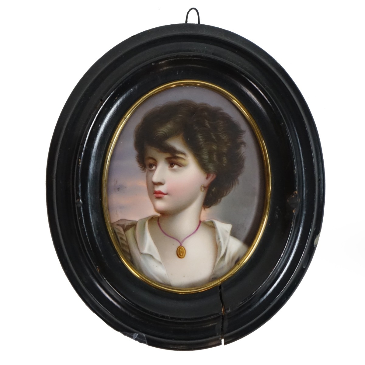 Antique KPM Porcelain Portrait Plaque