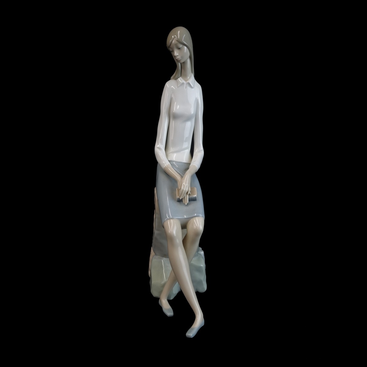 Lladro "Girl Student" Porcelain Figurine