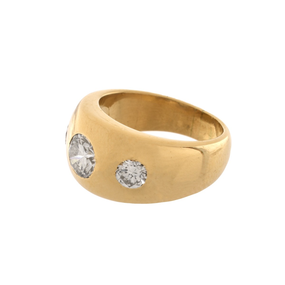 Diamond and 14K Gypsy Ring