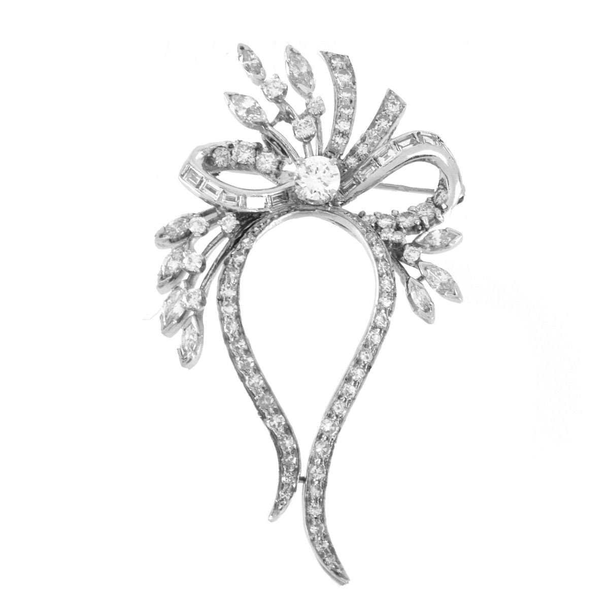 Diamond and Platinum Pendant / Brooch