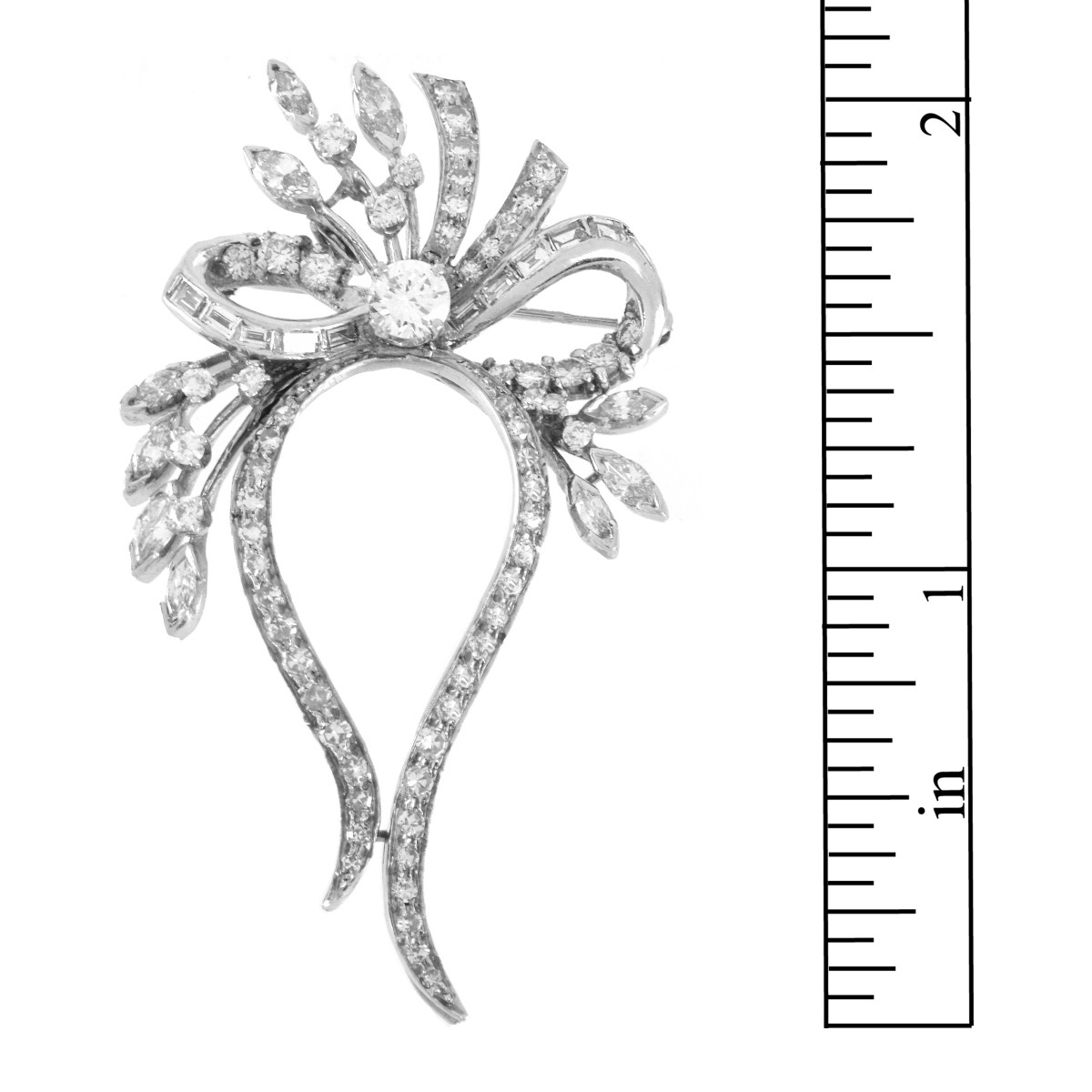 Diamond and Platinum Pendant / Brooch