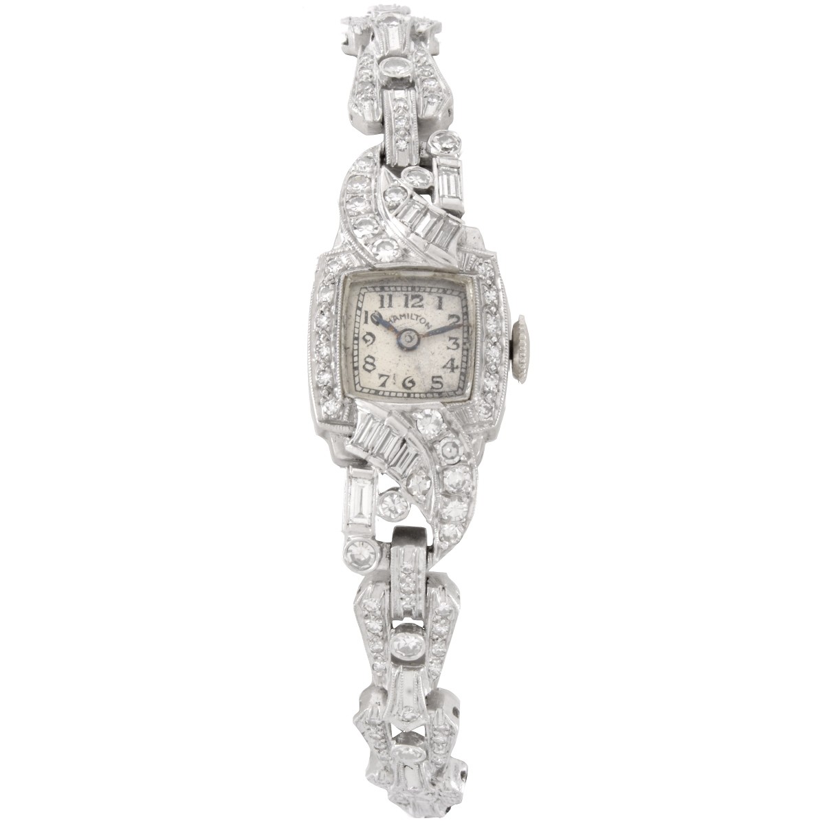 Art Deco Diamond and Platinum Watch