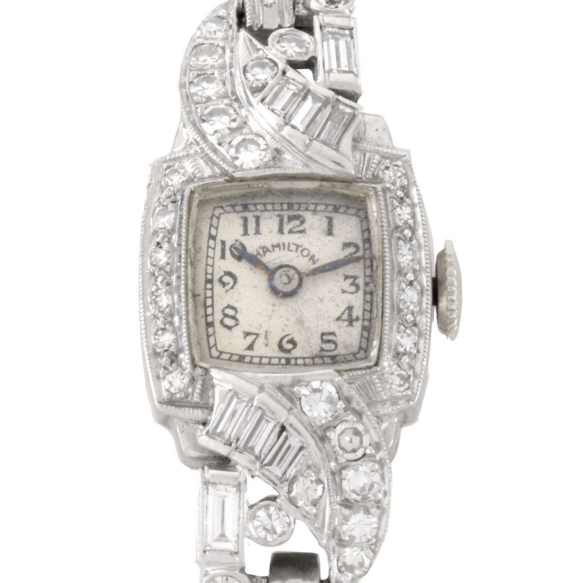 Art Deco Diamond and Platinum Watch