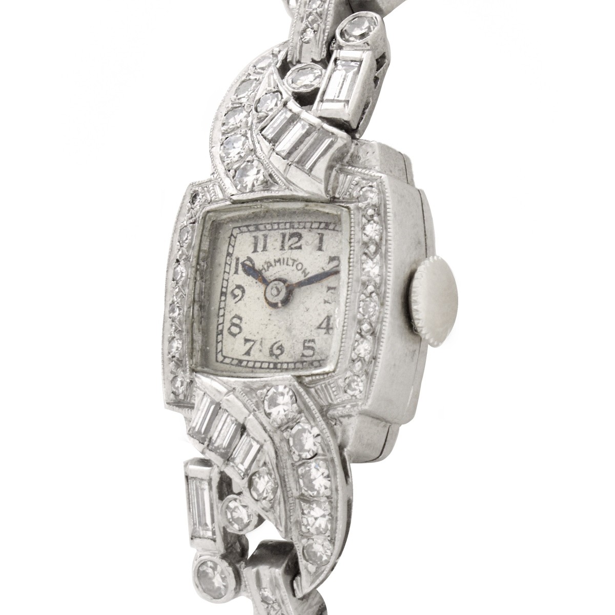 Art Deco Diamond and Platinum Watch