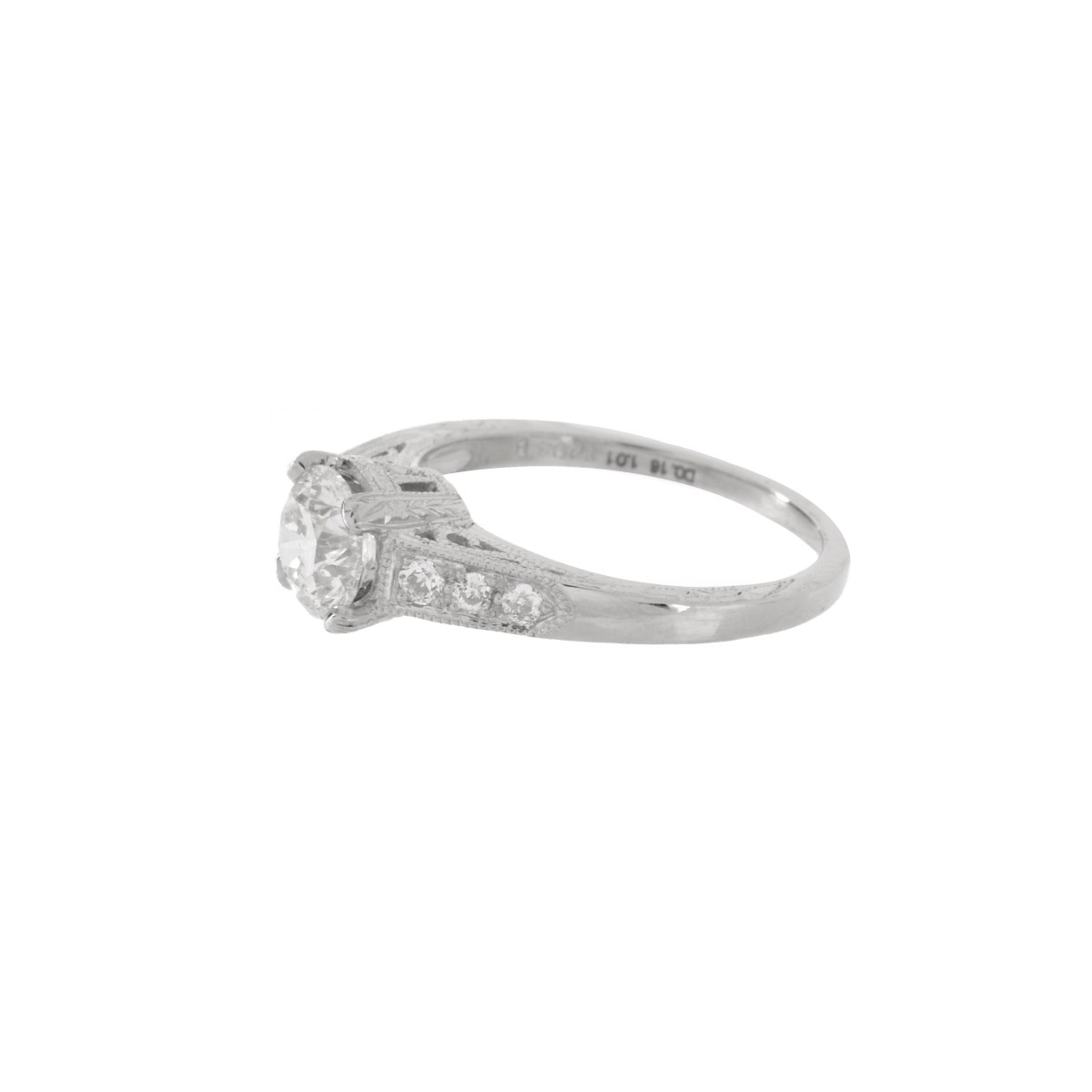 Diamond and Platinum Ring