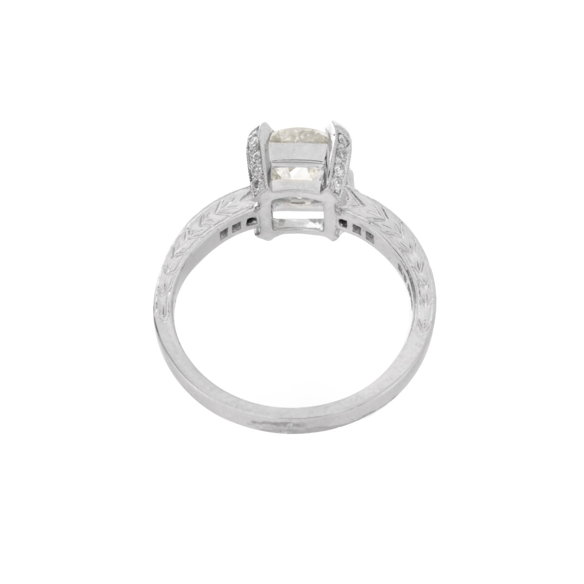 Diamond and Platinum Ring