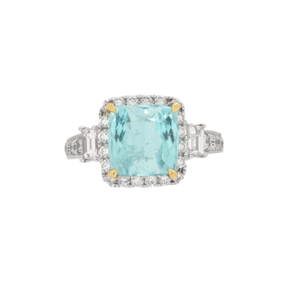IGL Tourmaline, Diamond and 18K Ring