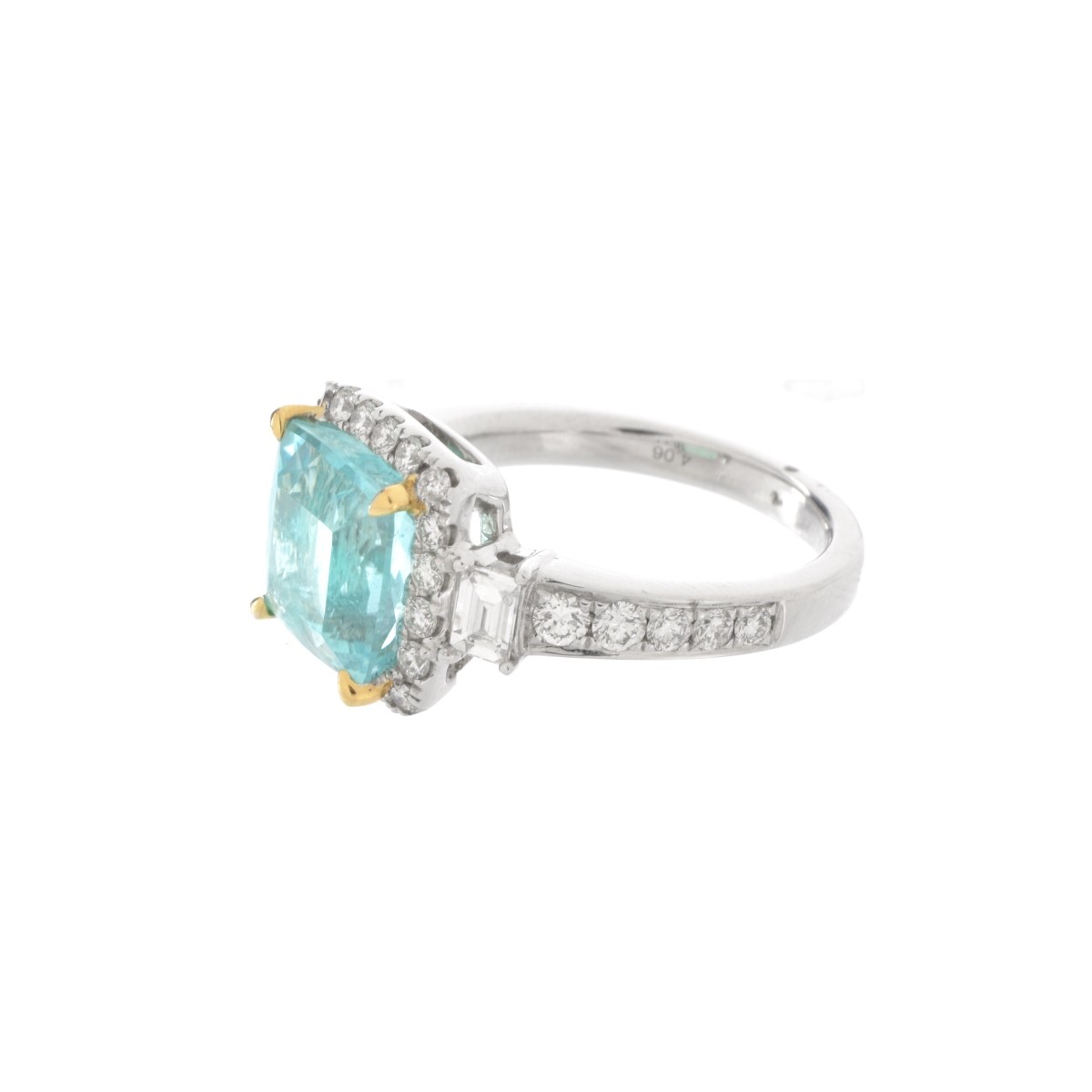 IGL Tourmaline, Diamond and 18K Ring