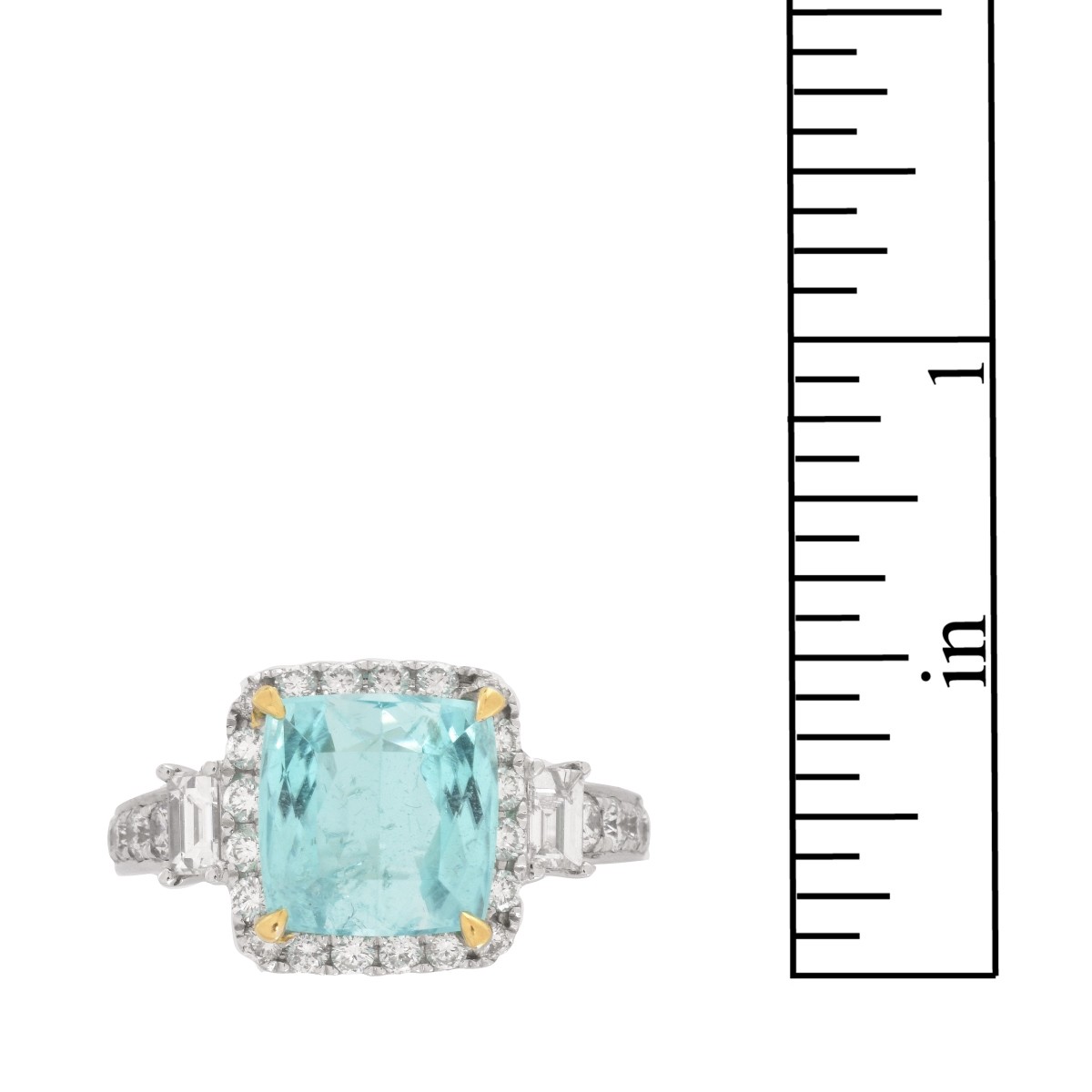 IGL Tourmaline, Diamond and 18K Ring