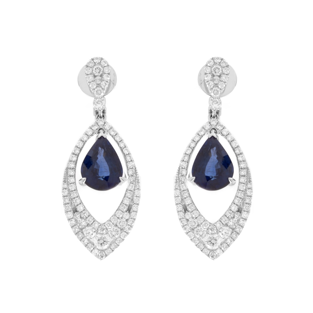 Sapphire and 18K Earrings