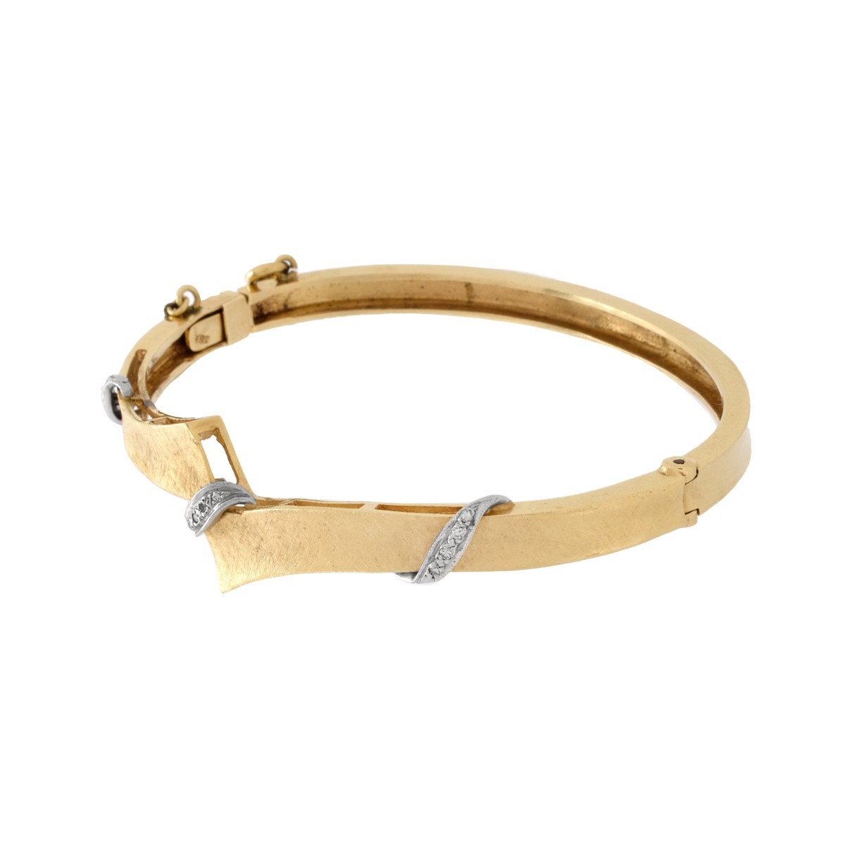 14K and Diamond Bangle