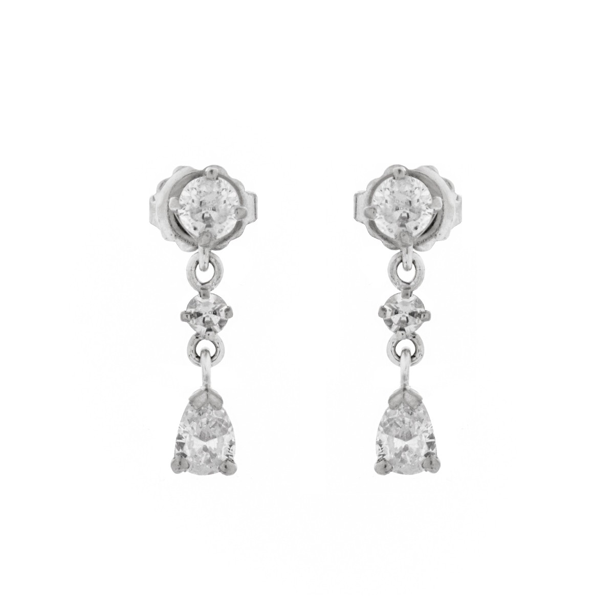 Diamond and 14K Earrings