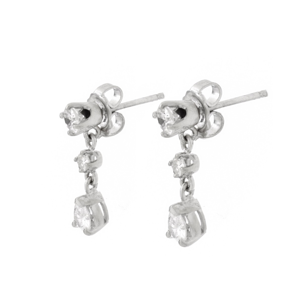 Diamond and 14K Earrings