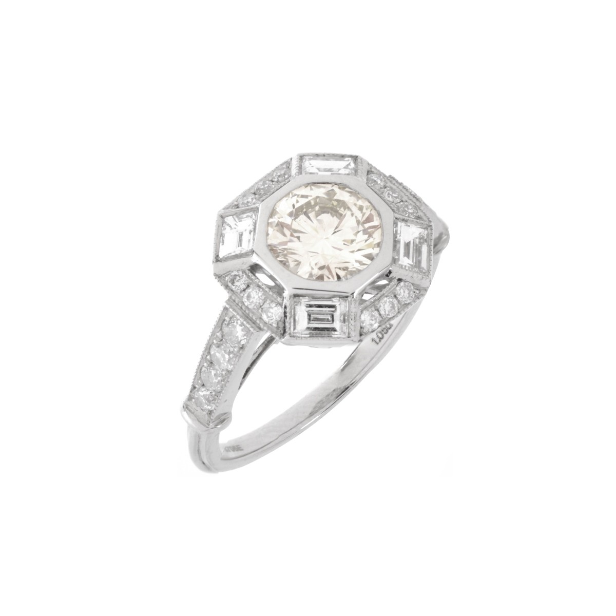 Diamond and Platinum Ring