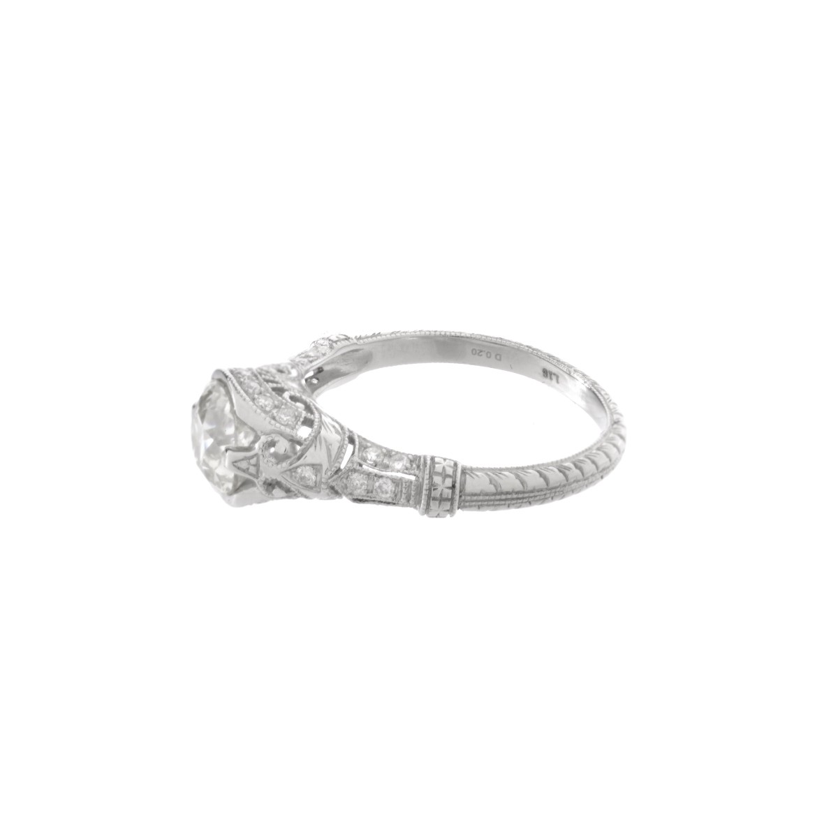 Diamond and Platinum Ring