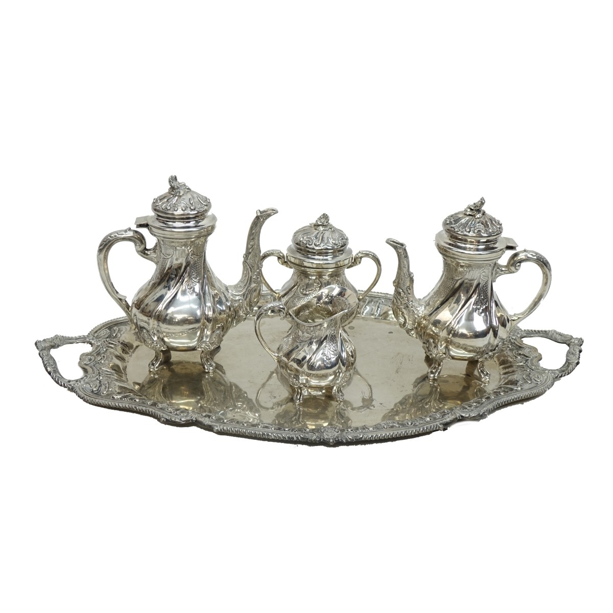 Turkish 900 Silver Coffee Service